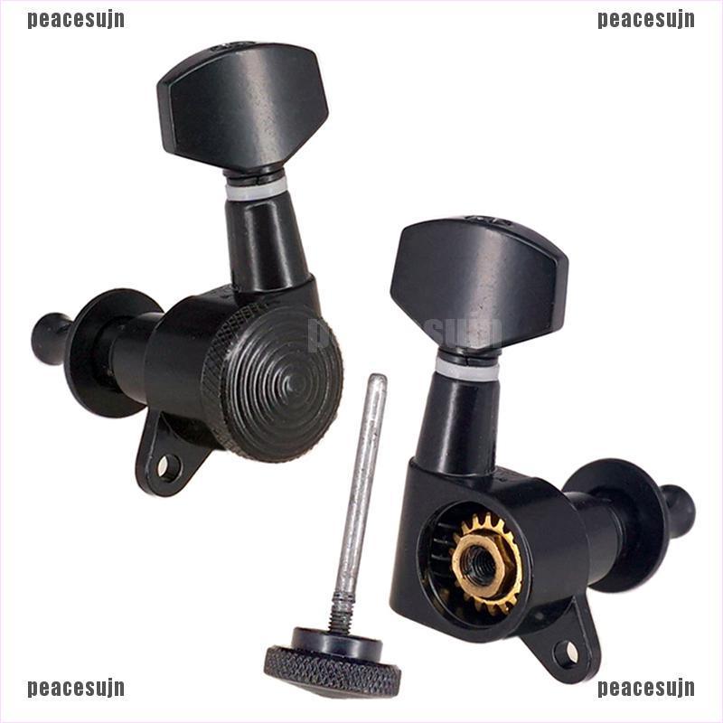 6pçs Tarrachas De Afinação De Cordas Com Travas / Chave / Afinadores Para Guitarra Ac