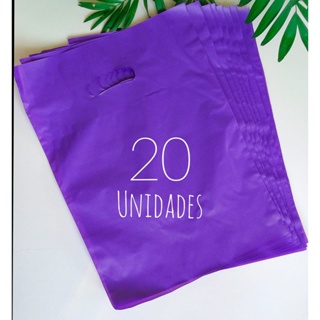 KIT 20 SACOLAS BOCA DE PALHAÇO COM TEXTURA 30X40 Opções em Oferta na Shopee