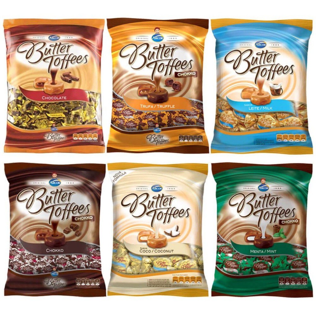 Bala Caramelo Butter Toffees Recheada G Sabores Shopee Brasil