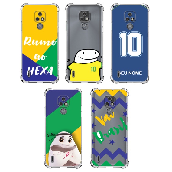 CAPA CAPINHA DESENHOS VARIADOS COPA DO MUNDO  BRASIL CAPINHA PARA  E7-E7 PLUS-G9 PLAY-G9 POWER ANTI IMPACTO