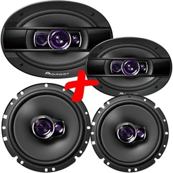 Kit Auto Falantes Pioneer Triaxial 6 E 6x9 300w Rms 4 Peças