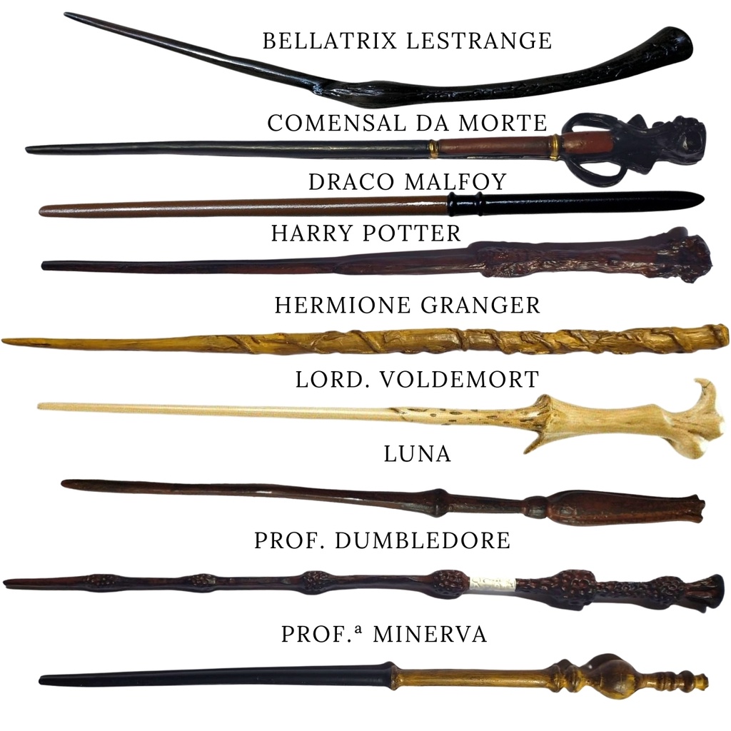 Quais são as varinhas dos personagens de Harry Potter?