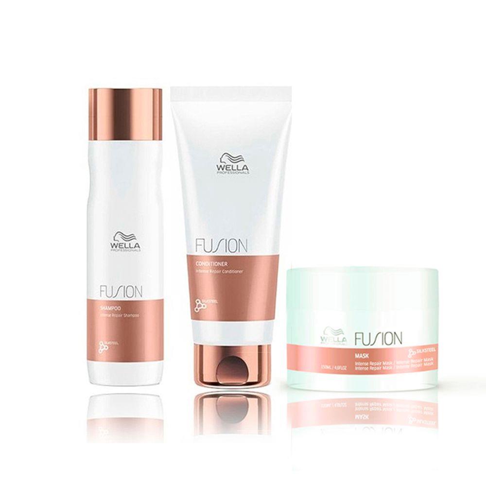 Kit Shampoo, Condicionador e Máscara Fusion - Wella em Oferta na Shopee