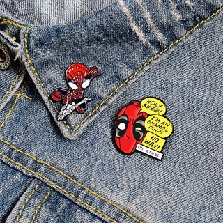 Cartoon Spiderman Style Paint Alloy Brooch Clothes Jewelry Backpack Accessories