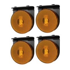 Kit 4 Lanterna Lateral Carreta Randon Led Bivolt Laranja