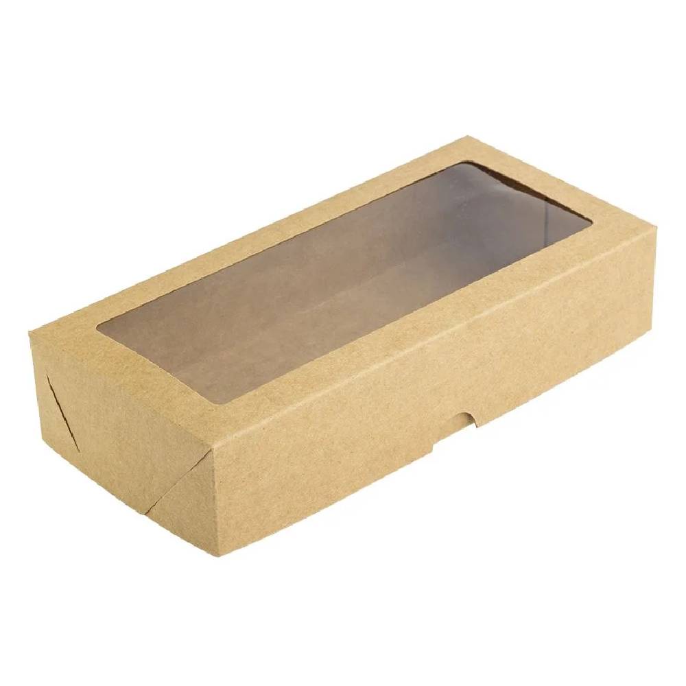 Caixa 12 Doces Visor S12 - 9x19x4cm Kraft 10un - Assk Rizzo