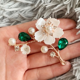 Broches De Flor De Alta Qualidade Para Mulheres Elegante Moda Vermelho Cristal