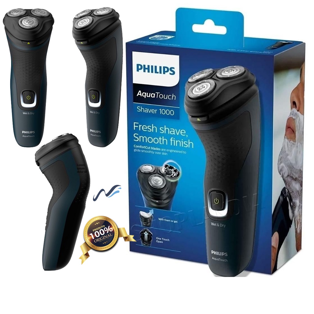 Barbeador Elétrico Philips Seco Molhado Shaver 1100 S1121 Bivolt