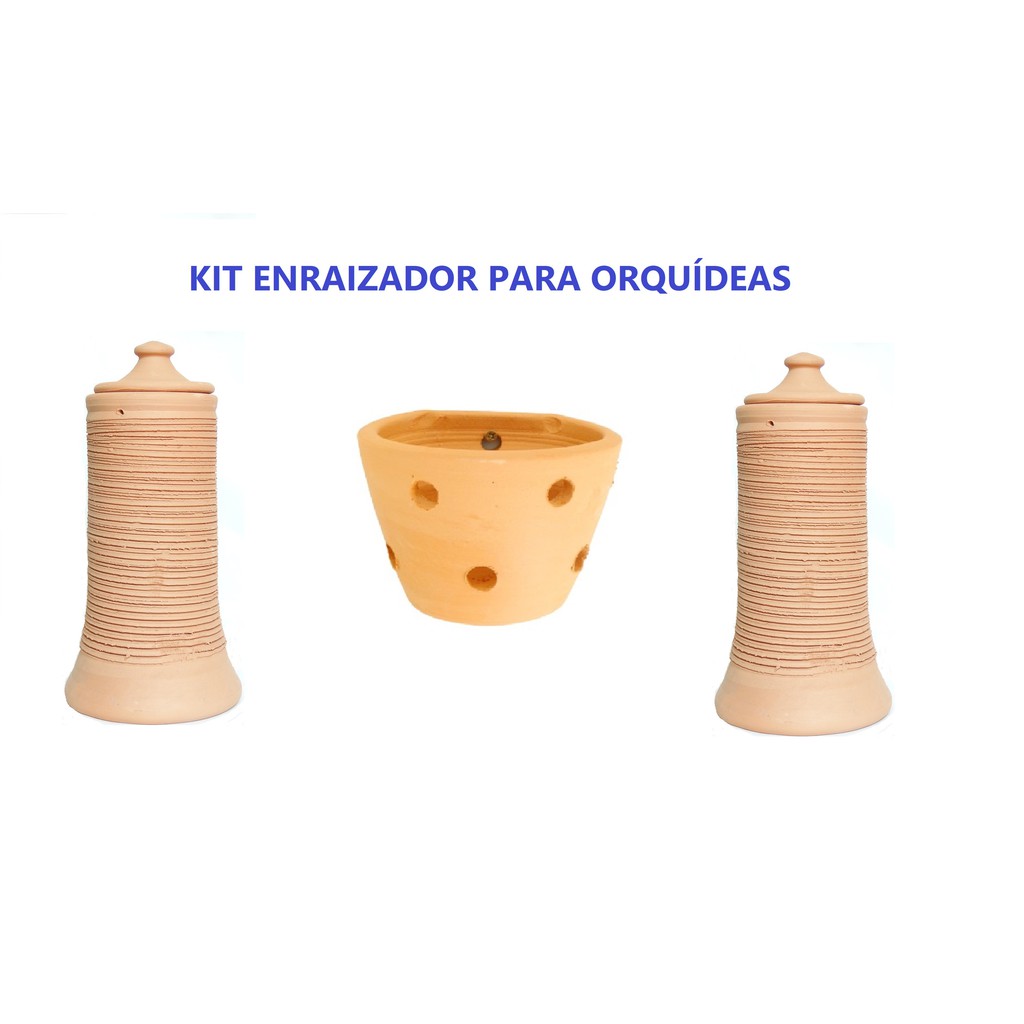 Orquídea Kit Enraizador Orquídeas 3 Peças - (2 Enraizador 1-Vaso Orquidea) - Cultivo de Orquídeas
