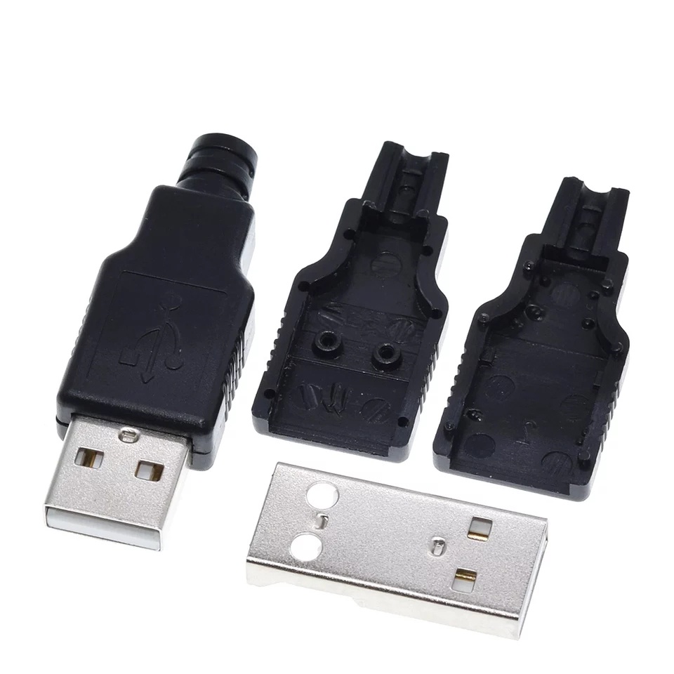 5x Conector Usb Tipo A Macho Com Capa Para Montar em Oferta na Shopee