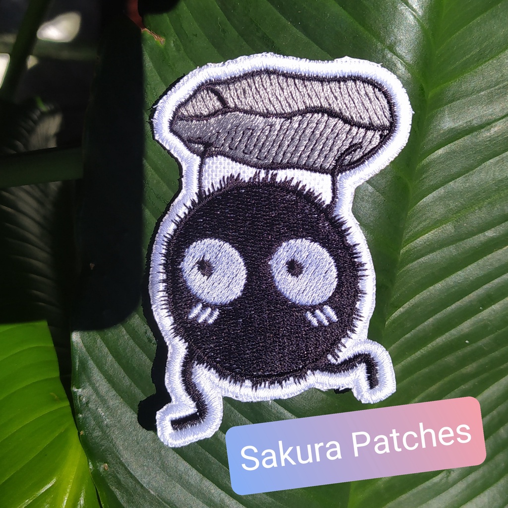 Susuwatari Makkuro kurosuke espirito estudio ghibli meu amigo totoro patch bordado termocolante em Oferta na Shopee