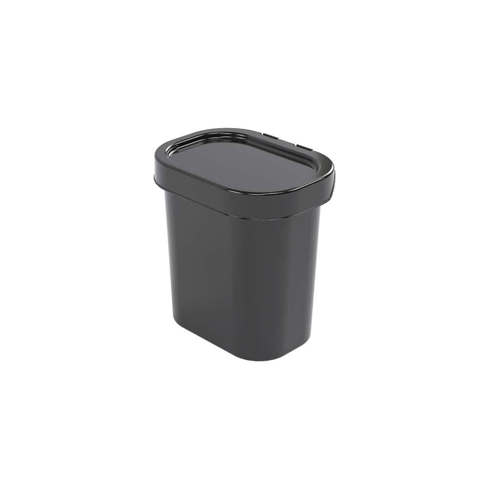 Lixeira de Plástico 2,5 L Compacta para Pia Preta em Oferta na Shopee