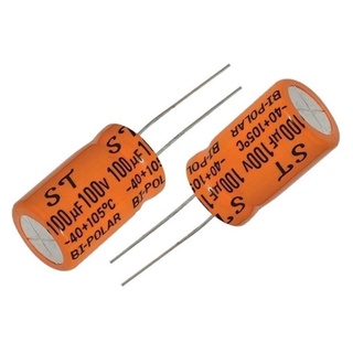 Capacitor para Alto Falante 100x100 Bipolar 100uf 100v Par