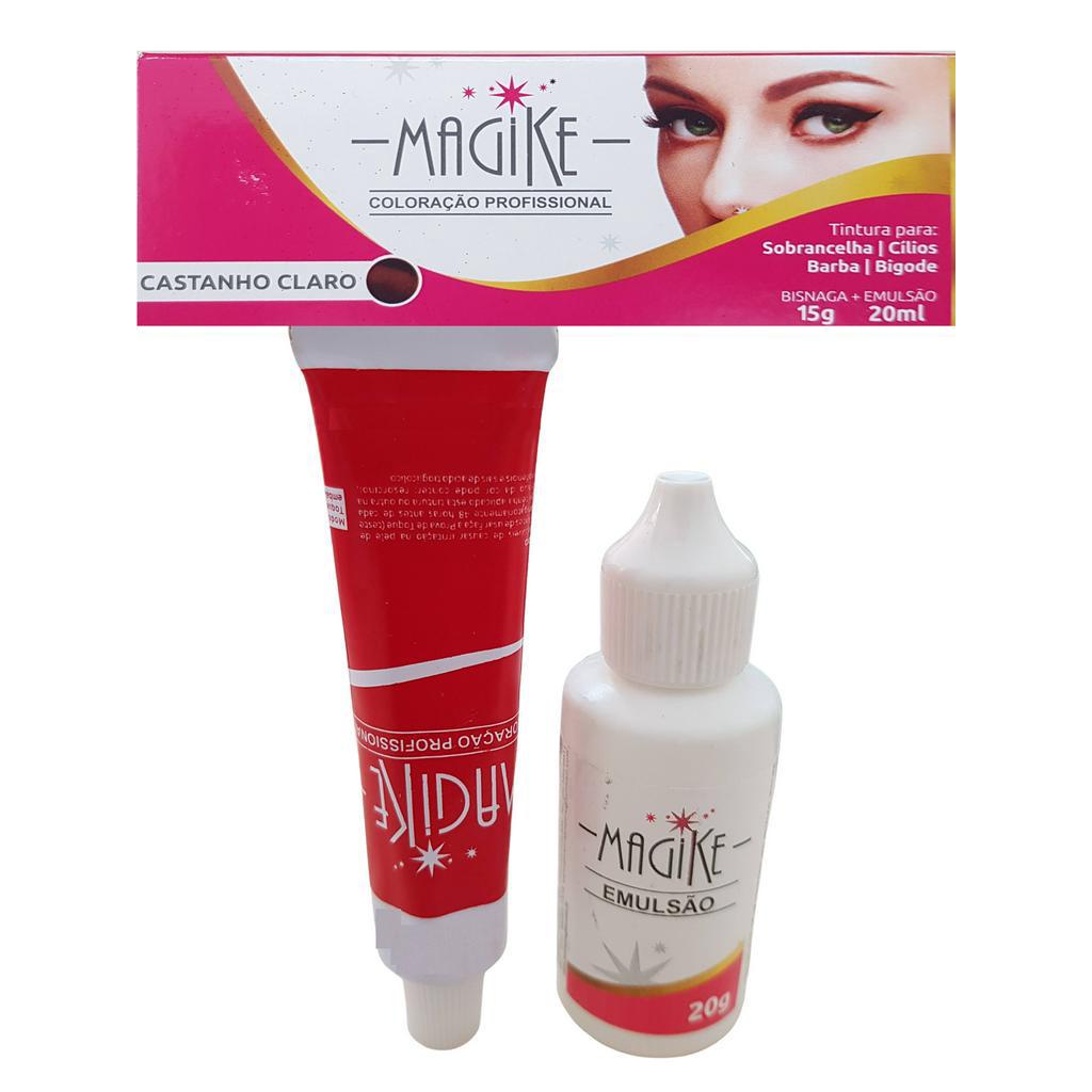 Tintura Para Sobrancelha Barba E Bigode Magike 15g Emulsao 20g Alta Cobertura De Pelos em Oferta na Shopee