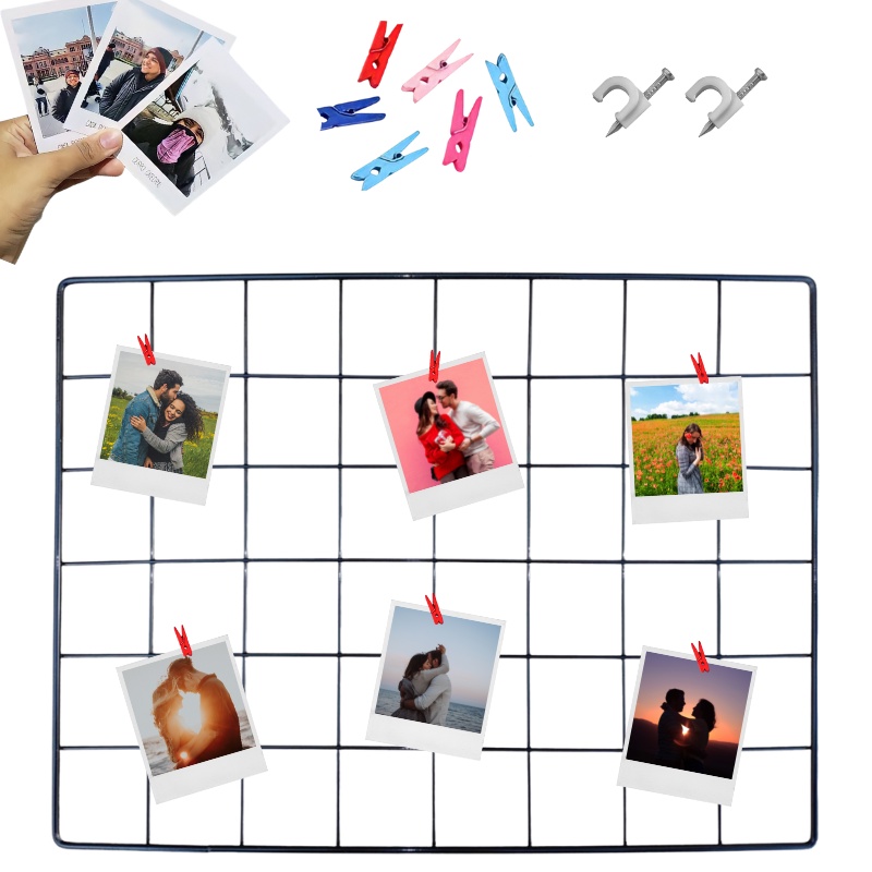 Memory Board 30X40 + 6 Fotos Impressas, Grade de Fotos, Painel De Fotos