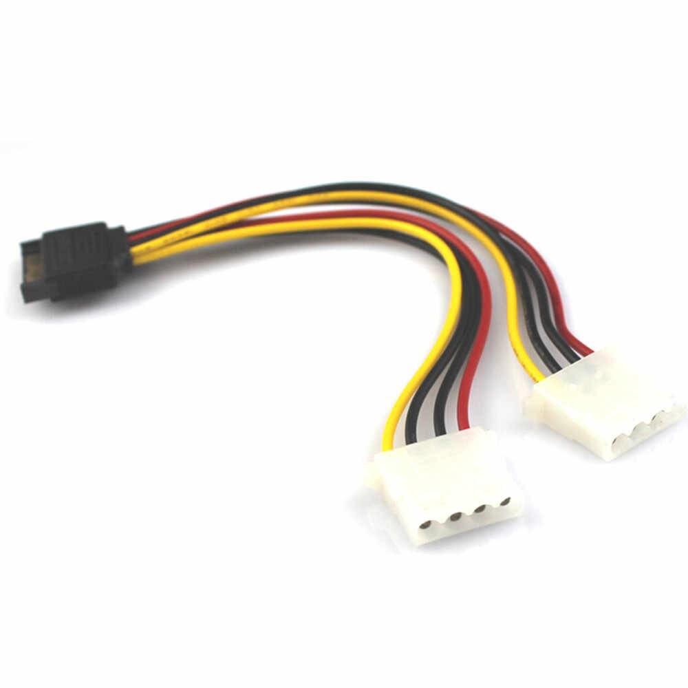 Cabo Y Adaptador 1 Sata Macho Para 2 Ide Molex Femea