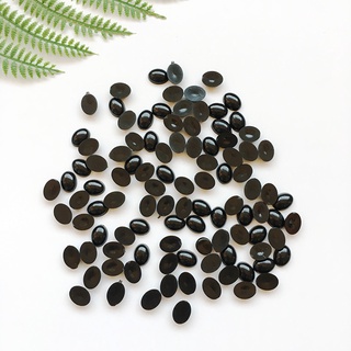 100 Pcs Oval Plana Preto Nariz Segurança Olhos De Plástico Para Urso De Pelúcia Brinquedos Animais Bonecos Fantoche De Scrapbooking Artesanato