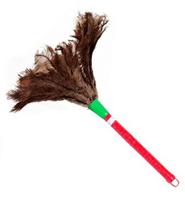 Espanador de Pó em Pena de Avestruz medindo 40 cm - Ideal para para Móveis e Eletrônicos - Ref. MD30