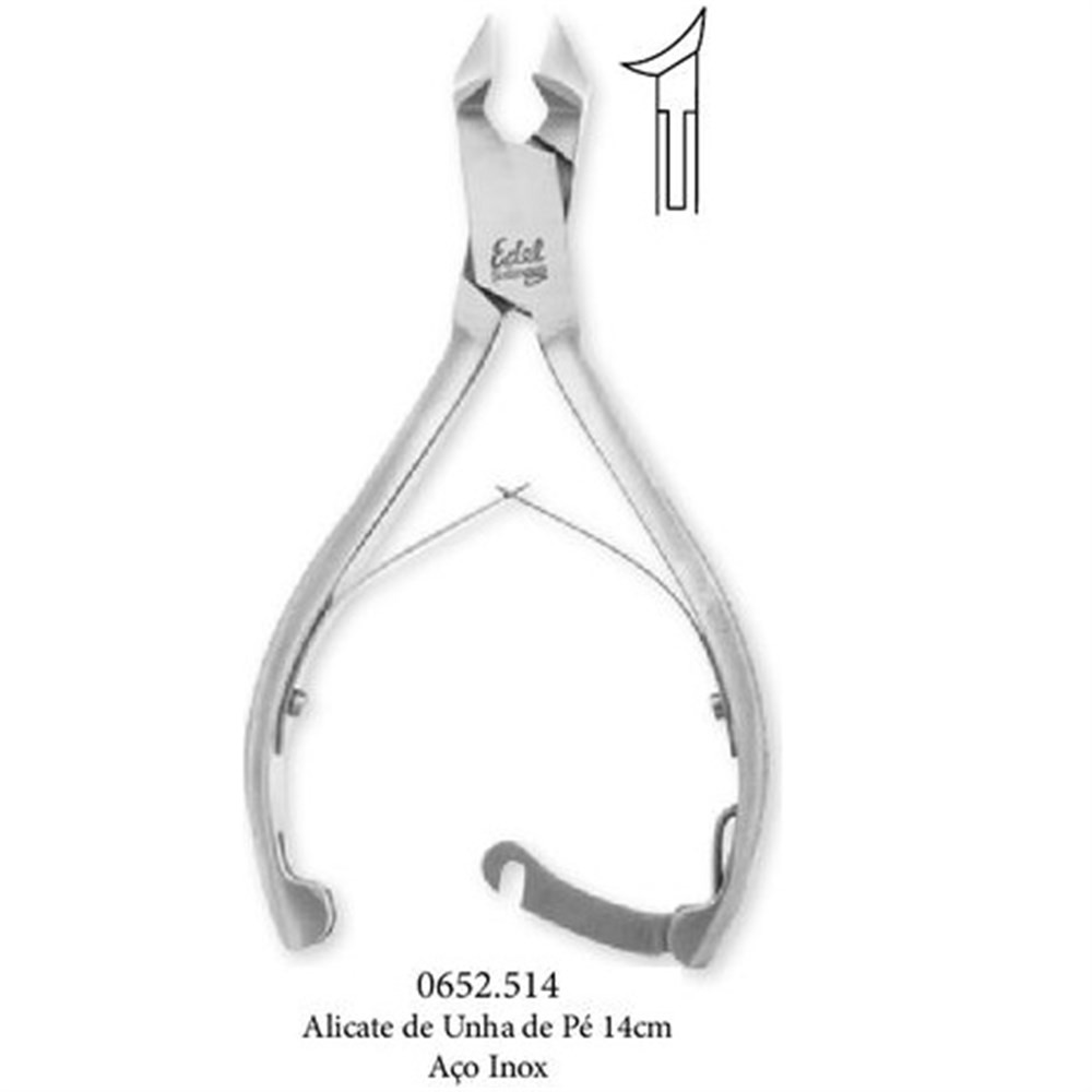 Alicate de Unha de Pé Reforçado 14cm Aço Inox - Edel Solingen