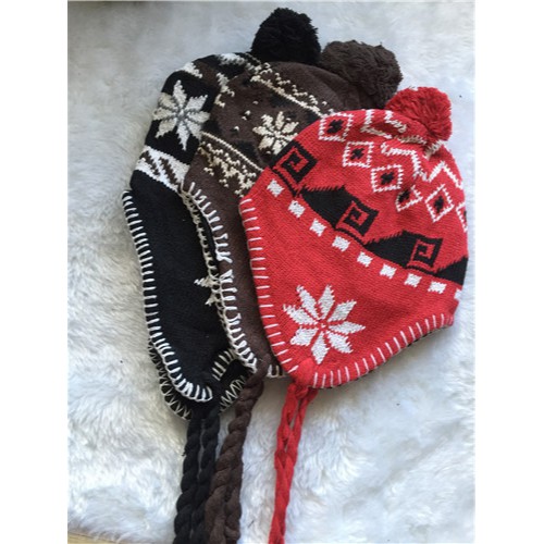 Gorro infantil Inverno Chaves Touca Unissex Estilo Peruano Tampa Orelhas Lã