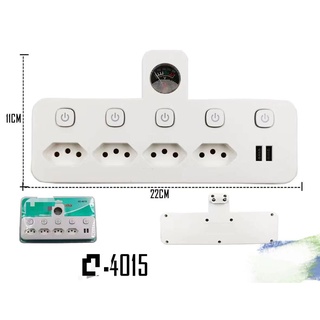 Adaptador 4 Tomada Benjamim C/2 Portas Usb T Extensão Bivolt em Oferta na Shopee