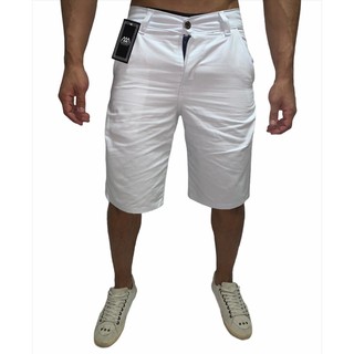 bermuda jeans masculina Branca Lisa