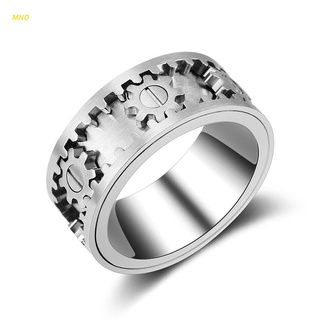 Anel Giratório De Aço Titânio Ansiedade Para Alívio De Estresse/Meditação De Casamento