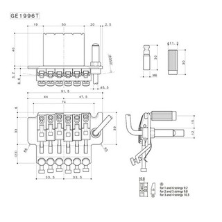 Ge T Cr Ponte Floyd Rose Gotoh Mm Sem Locknut Shopee Brasil