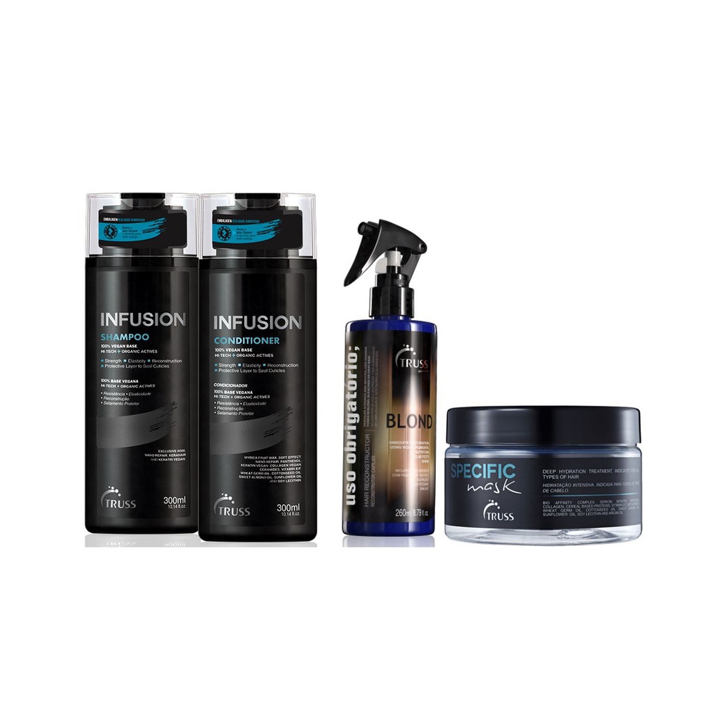 Truss Infusion Shampoo e Condicionador e Máscara Specific e Uso Obrigatório Blond
