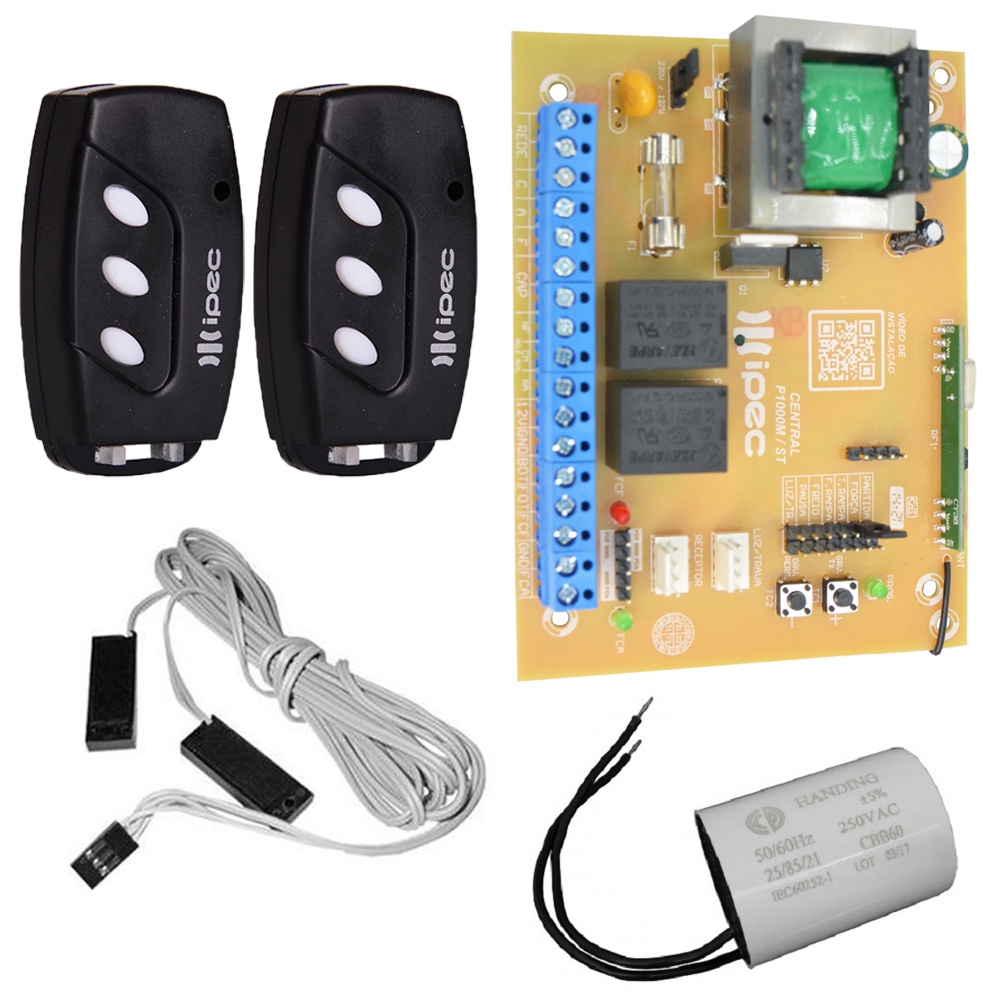 Central de Comando Placa Deslizante Rossi Mx30 Kx30 Controles Sensor Capacitor de Partida 25UF 127V