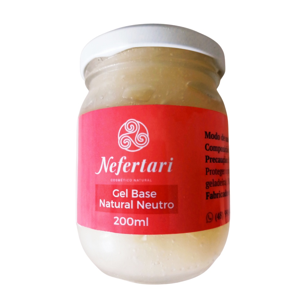 Gel Natural Neutro Base para Óleos Essenciais Vegano 200ml