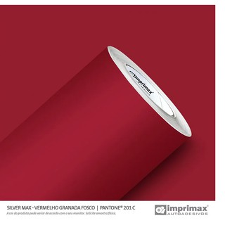 Adesivo Silver Max Vermelho Granada Fosco Para Envelopamento Automotivo Móveis e Fogão Geladeira Eletrodomésticos 1m x 61cm