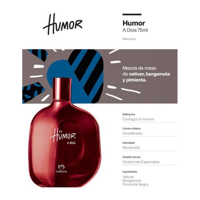 Humor a Dois Perfume Colônia Natura Masculino 75ml Original | Shopee Brasil