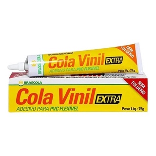 KIT 6 COLA VINIL EXTRA 75G emendo Reparo Piscina Lona Barraca Boia BRASCOLA