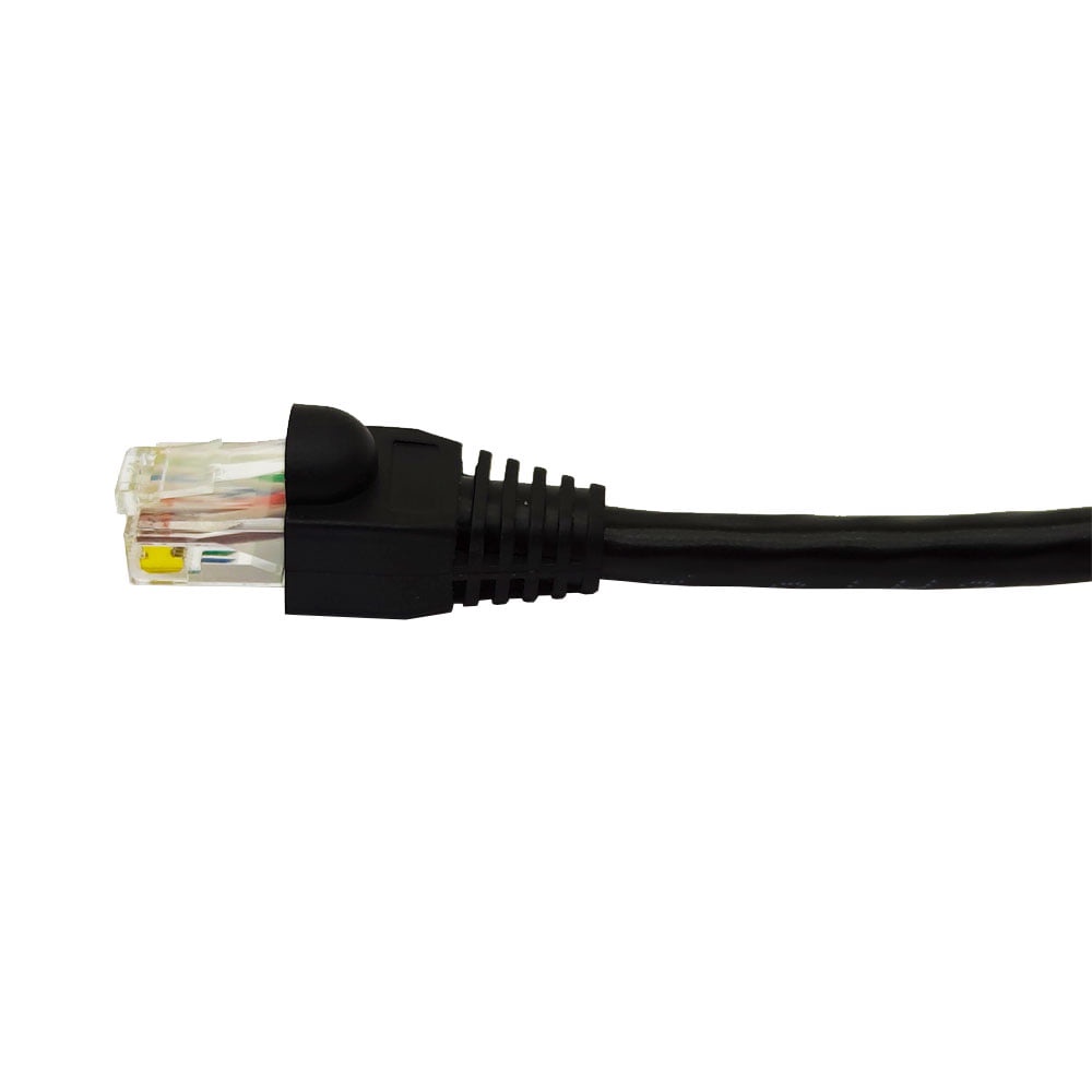 Patch Cord Cat6 Utp Cca Preto 50 Centímetros