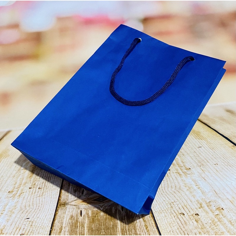 10 Sacolas De Papel azul marinho 23x16x6 cm Presente Bolsa Festa - Stationery