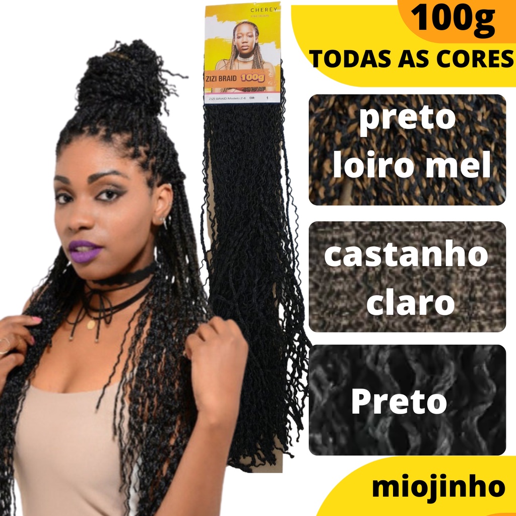 Cabelo Miojinho 100G Tranças  Micro Zizi Kanekalon Pronto Para Trançar
