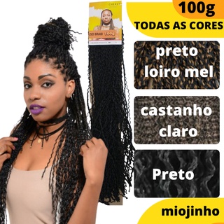 Cabelo Miojinho 100G Tranças Micro Zizi Kanekalon Pronto Para Trançar