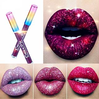 Batom Líquido c/ Glitter à Prova d’Água de / Brilhante Vermelho
