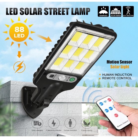 8000W Mini Luminária Led Solar Lampada Solar Externa Solar Com Claro LED Refletor Controle Remoto E sensor De Movimento Regulável