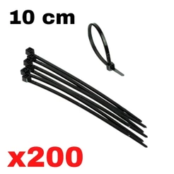 Cinta Plástica Fita Hellermann Enforca Gato 10cm 200 Unidades Abraçadeira Nylon 1,0 x 2,5 x 100mm Reforçada