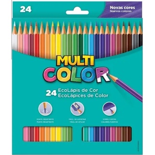 Lapis de Cor Multicolor 24 Cores Promoção Volta as Aulas