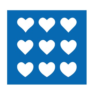 Stencil Coração para pintura - Tamanho 17x17 cm - unidade em Oferta na Shopee