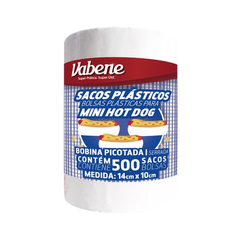 Bobina Picotada Saco Plástico para Mini HotDog - 500 UN em Oferta na Shopee