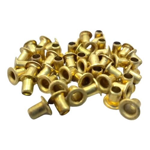Kit 50 Ilhos 2,7mm Metal Polido Amplificador Valvulado