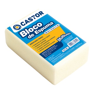 Bloco espuma branca 7x13x20cm - Castor