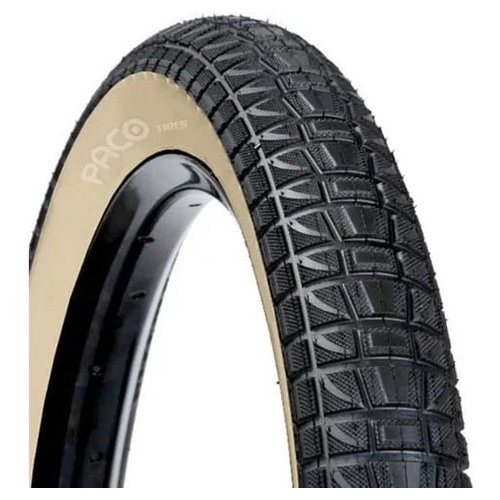 Pneu Aro 20x2.25 Paco Rider Balão Faixa Bege Rider Bike Bmx Cross Bicicleta - Unidade