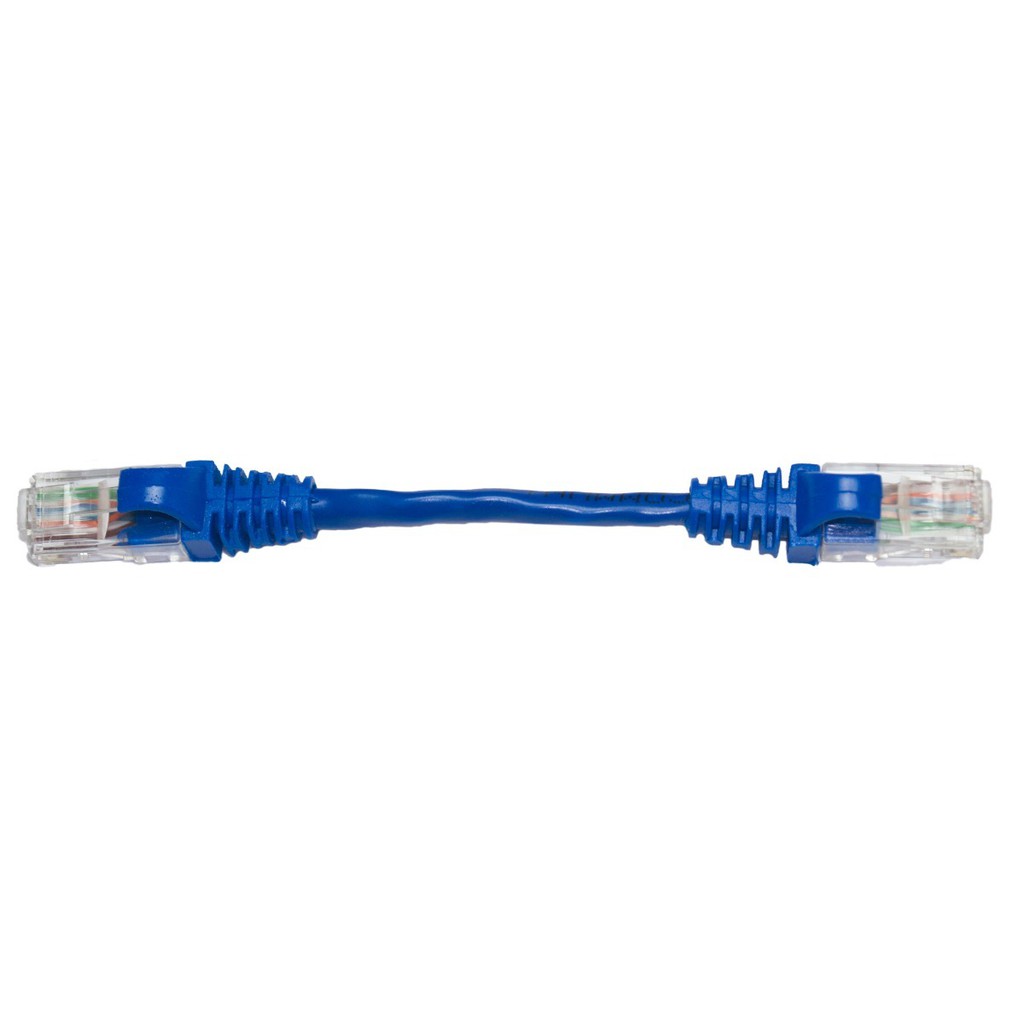 Kit 100 Cabos Patch Cord Rj45 Cat5e - 15cm Azul Cabo Patch