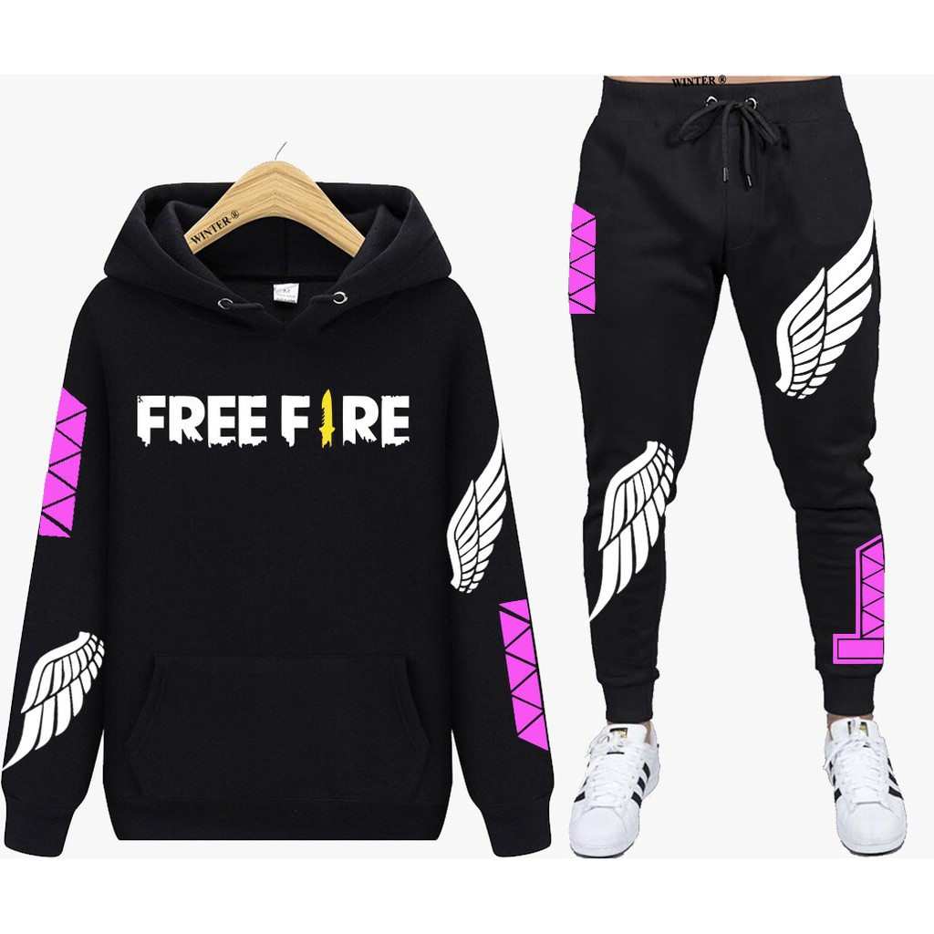 moletom free fire rosa