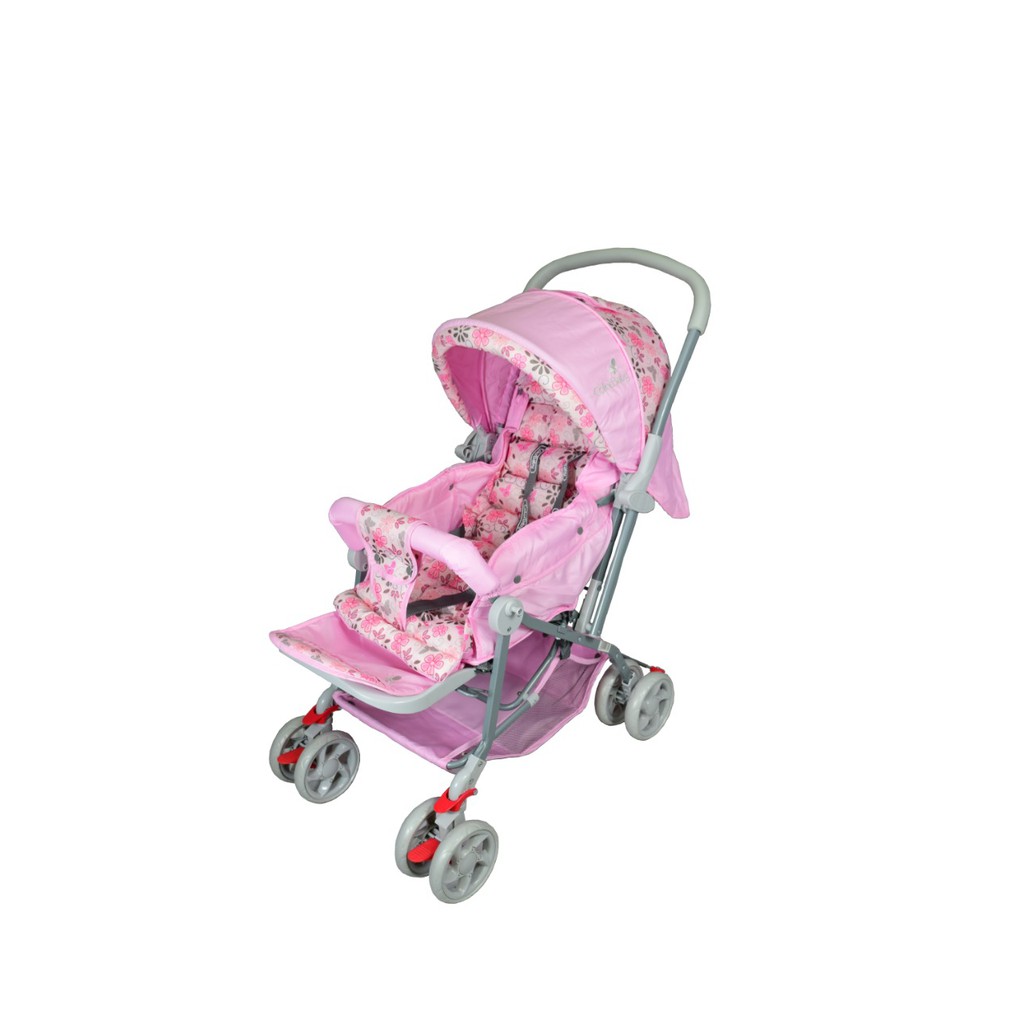 Carrinho De Bebe Passeio Vira Berco Alca Reversivel Com Garantia Rosa Shopee Brasil